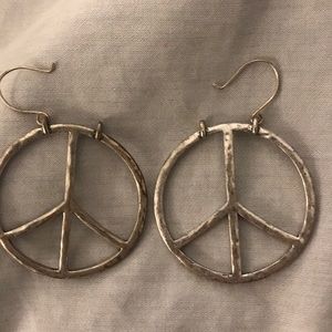 Lucky brand peace sign earrings